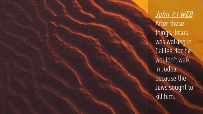 Picture 04 - John 7:1 WEB Desktop Wallpaper - After these things, Jesus was walking in Galilee, - Desktop Bible Verse Wallpaper