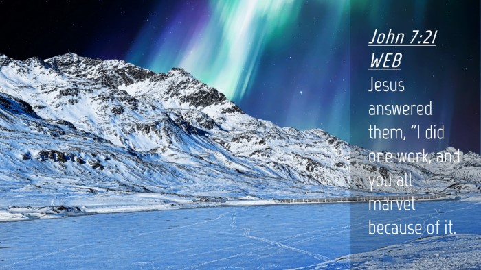 Picture 04 - John 7:21 WEB Desktop Wallpaper - Jesus answered them, 