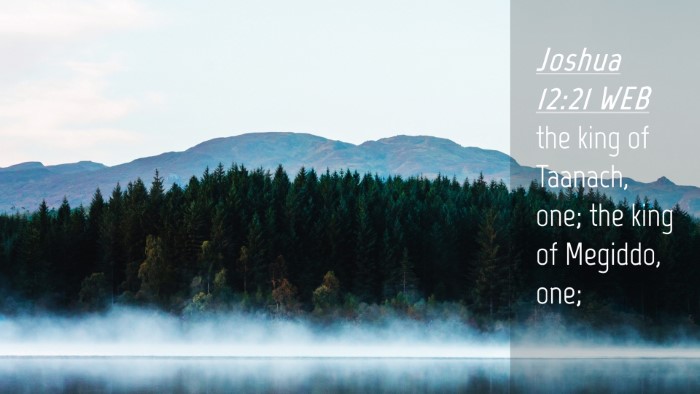 Picture 04 - Joshua 12:21 WEB Desktop Wallpaper - the king of Taanach, one; the king of Megiddo, - Desktop Bible Verse Wallpaper
