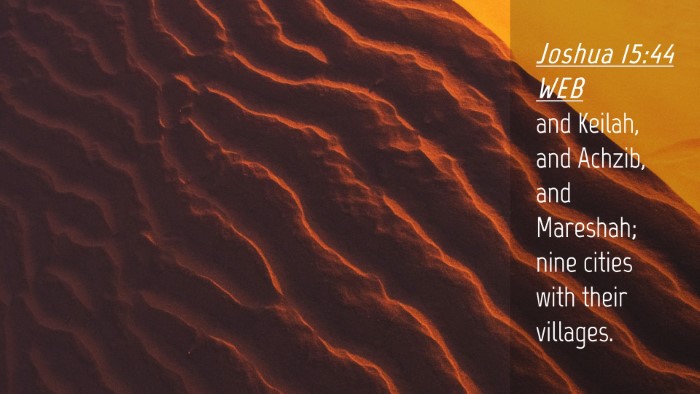 Picture 04 - Joshua 15:44 WEB Desktop Wallpaper - and Keilah, and Achzib, and Mareshah; nine cities - Desktop Bible Verse Wallpaper