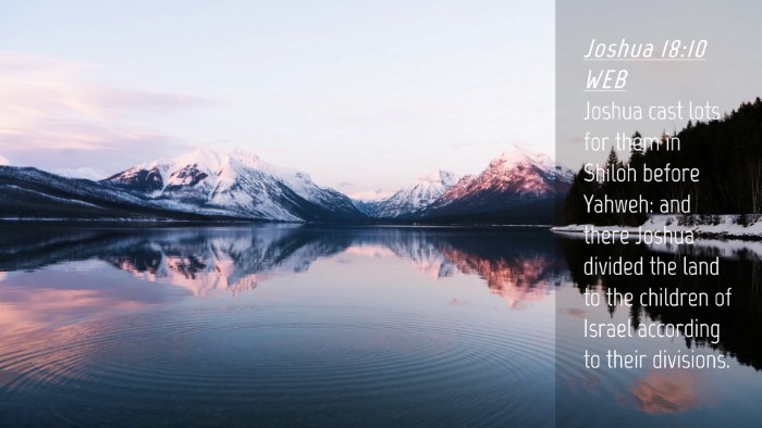 Picture 04 - Joshua 18:10 WEB Desktop Wallpaper - Joshua cast lots for them in Shiloh before - Desktop Bible Verse Wallpaper