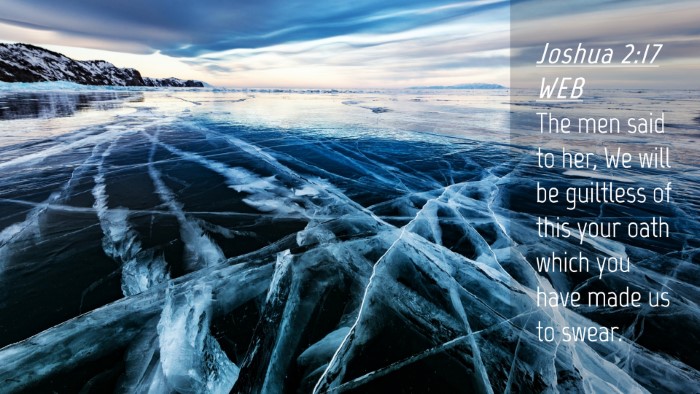 Picture 04 - Joshua 2:17 WEB Desktop Wallpaper - The men said to her, We will be guiltless of this - Desktop Bible Verse Wallpaper