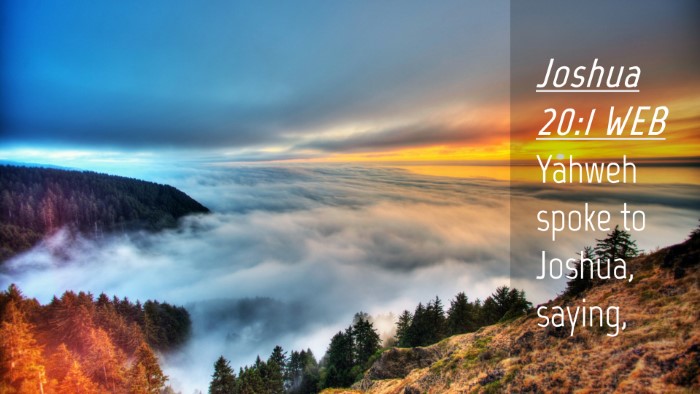 Picture 04 - Joshua 20:1 WEB Desktop Wallpaper - Yahweh spoke to Joshua, - Desktop Bible Verse Wallpaper