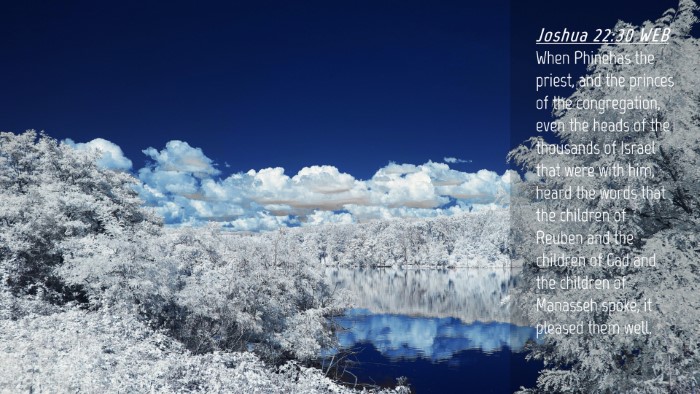 Picture 04 - Joshua 22:30 WEB Desktop Wallpaper - When Phinehas the priest, and the princes of the - Desktop Bible Verse Wallpaper