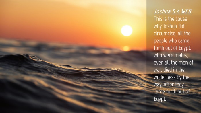 Picture 04 - Joshua 5:4 WEB Desktop Wallpaper - This is the cause why Joshua did circumcise: all - Desktop Bible Verse Wallpaper