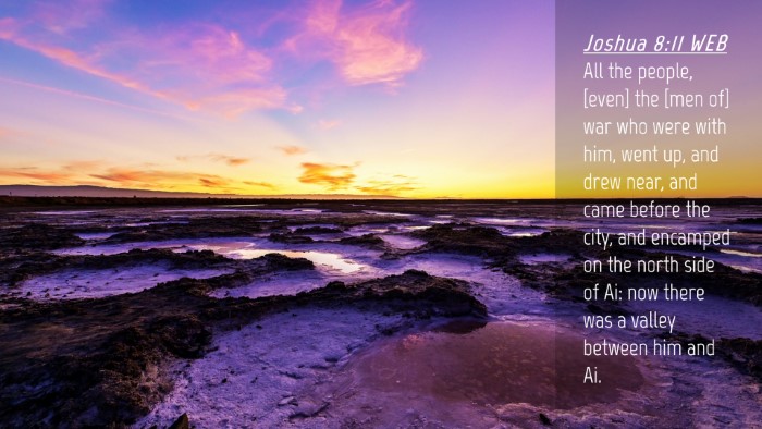 Picture 04 - Joshua 8:11 WEB Desktop Wallpaper - All the people, [even] the [men of] war who were - Desktop Bible Verse Wallpaper