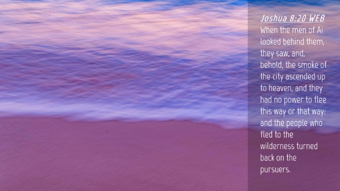 Picture 04 - Joshua 8:20 WEB Desktop Wallpaper - When the men of Ai looked behind them, they saw, - Desktop Bible Verse Wallpaper