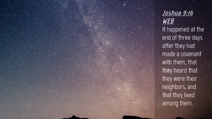 Picture 04 - Joshua 9:16 WEB Desktop Wallpaper - It happened at the end of three days after they - Desktop Bible Verse Wallpaper