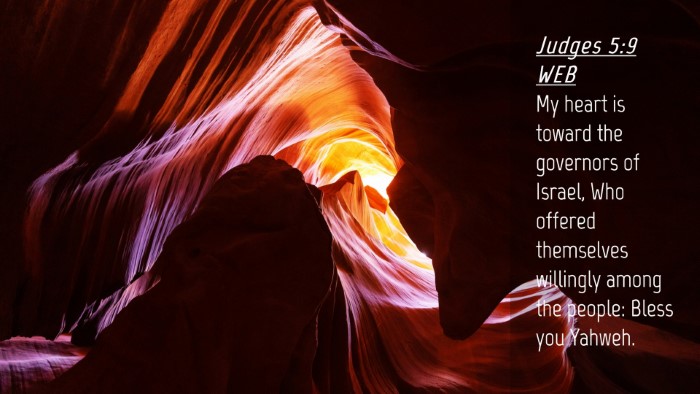 Picture 04 - Judges 5:9 WEB Desktop Wallpaper - My heart is toward the governors of Israel, Who - Desktop Bible Verse Wallpaper