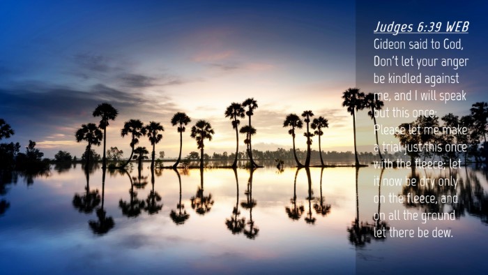 Picture 04 - Judges 6:39 WEB Desktop Wallpaper - Gideon said to God, Don't let your anger be - Desktop Bible Verse Wallpaper