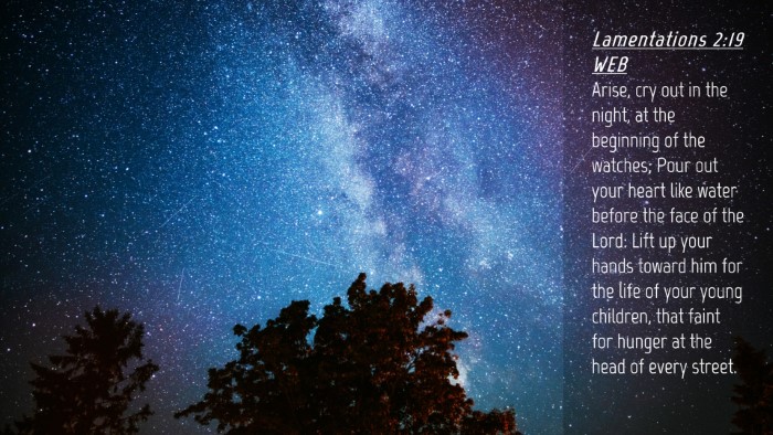 Picture 04 - Lamentations 2:19 WEB Desktop Wallpaper - Arise, cry out in the night, at the beginning of - Desktop Bible Verse Wallpaper
