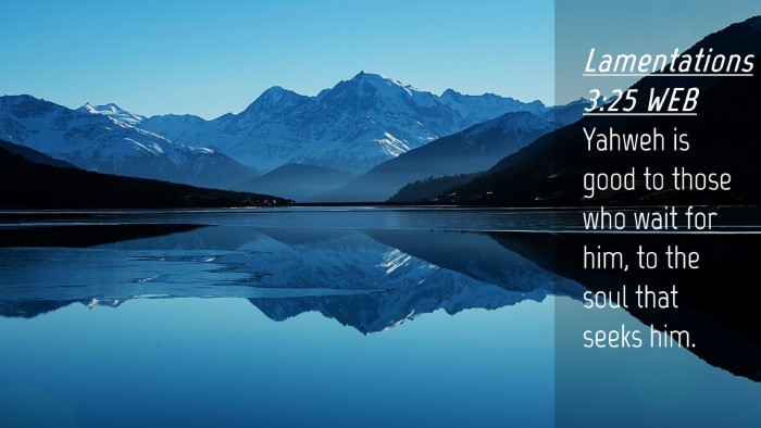 Picture 04 - Lamentations 3:25 WEB Desktop Wallpaper - Yahweh is good to those who wait for him, to the - Desktop Bible Verse Wallpaper