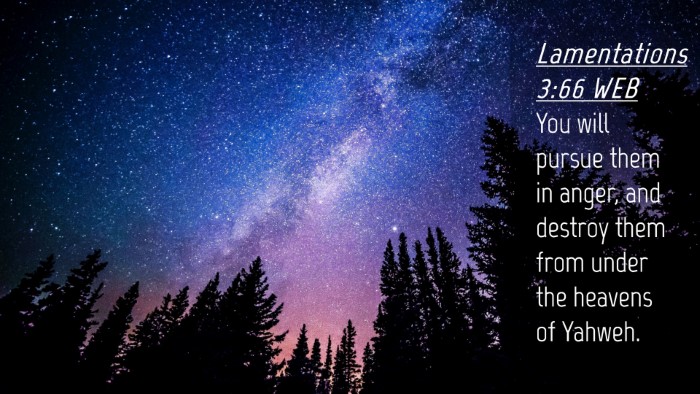 Picture 04 - Lamentations 3:66 WEB Desktop Wallpaper - You will pursue them in anger, and destroy them - Desktop Bible Verse Wallpaper