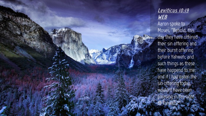 Picture 04 - Leviticus 10:19 WEB Desktop Wallpaper - Aaron spoke to Moses, 