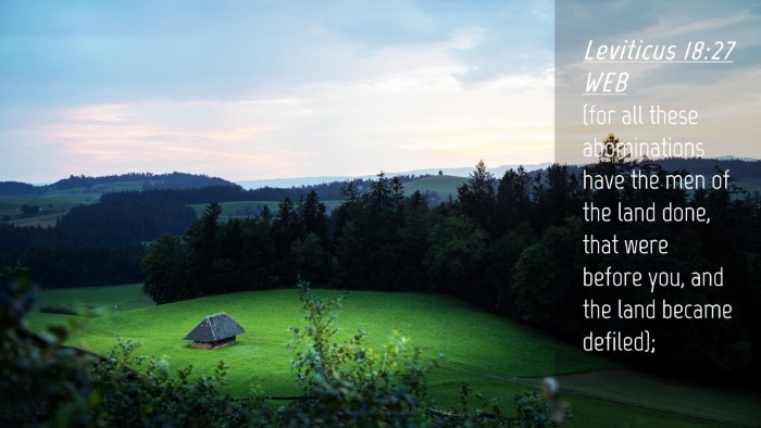 Picture 04 - Leviticus 18:27 WEB Desktop Wallpaper - (for all these abominations have the men of the - Desktop Bible Verse Wallpaper