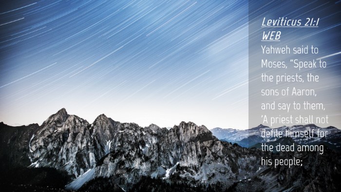 Picture 04 - Leviticus 21:1 WEB Desktop Wallpaper - Yahweh said to Moses, 