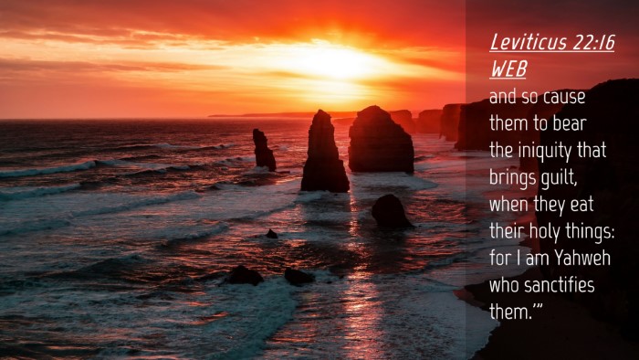 Picture 04 - Leviticus 22:16 WEB Desktop Wallpaper - and so cause them to bear the iniquity that - Desktop Bible Verse Wallpaper