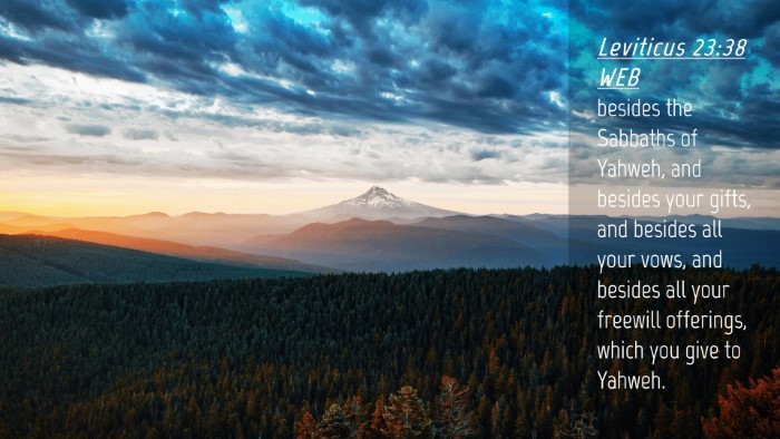 Picture 04 - Leviticus 23:38 WEB Desktop Wallpaper - besides the Sabbaths of Yahweh, and besides your - Desktop Bible Verse Wallpaper