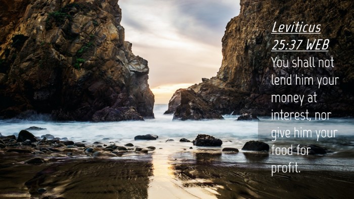 Picture 04 - Leviticus 25:37 WEB Desktop Wallpaper - You shall not lend him your money at interest, - Desktop Bible Verse Wallpaper