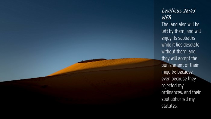 Picture 04 - Leviticus 26:43 WEB Desktop Wallpaper - The land also will be left by them, and will - Desktop Bible Verse Wallpaper