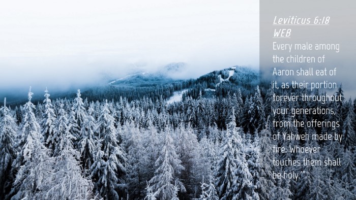 Picture 04 - Leviticus 6:18 WEB Desktop Wallpaper - Every male among the children of Aaron shall eat - Desktop Bible Verse Wallpaper