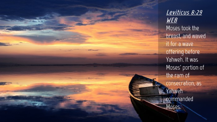 Picture 04 - Leviticus 8:29 WEB Desktop Wallpaper - Moses took the breast, and waved it for a wave - Desktop Bible Verse Wallpaper