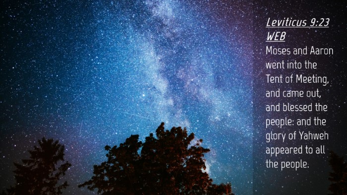 Picture 04 - Leviticus 9:23 WEB Desktop Wallpaper - Moses and Aaron went into the Tent of Meeting, - Desktop Bible Verse Wallpaper