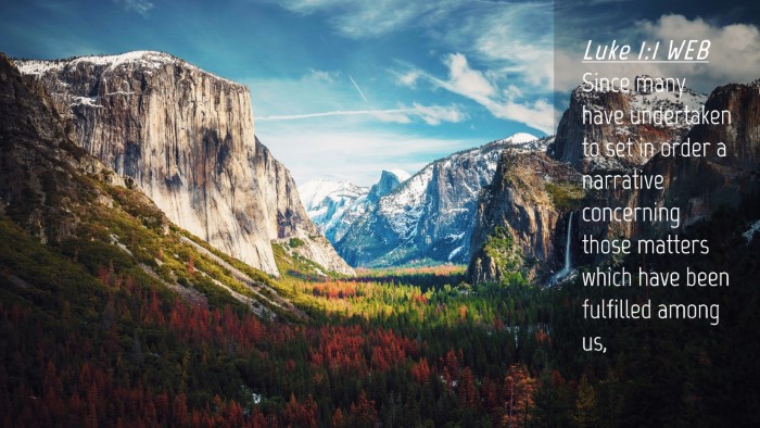 Picture 04 - Luke 1:1 WEB Desktop Wallpaper - Since many have undertaken to set in order a - Desktop Bible Verse Wallpaper