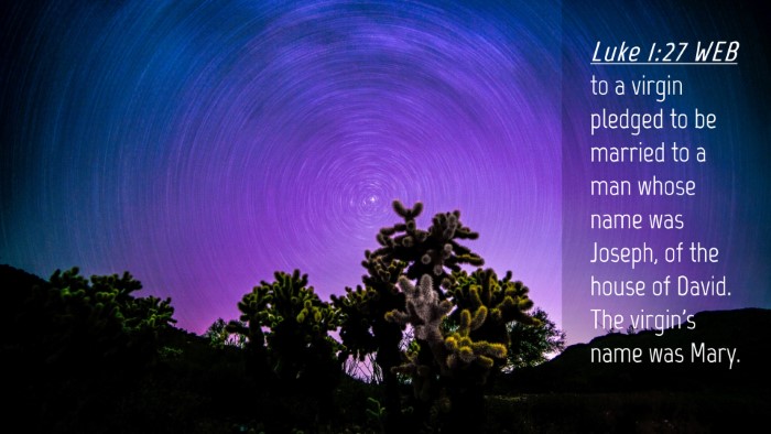 Picture 04 - Luke 1:27 WEB Desktop Wallpaper - to a virgin pledged to be married to a man whose - Desktop Bible Verse Wallpaper
