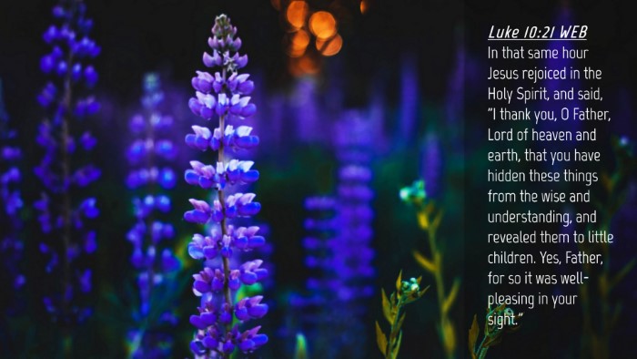 Picture 04 - Luke 10:21 WEB Desktop Wallpaper - In that same hour Jesus rejoiced in the Holy - Desktop Bible Verse Wallpaper