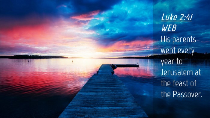 Picture 04 - Luke 2:41 WEB Desktop Wallpaper - His parents went every year to Jerusalem at the - Desktop Bible Verse Wallpaper