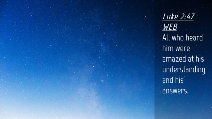 Picture 04 - Luke 2:47 WEB Desktop Wallpaper - All who heard him were amazed at his - Desktop Bible Verse Wallpaper