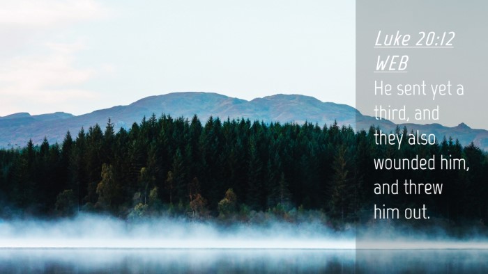 Picture 04 - Luke 20:12 WEB Desktop Wallpaper - He sent yet a third, and they also wounded him, - Desktop Bible Verse Wallpaper