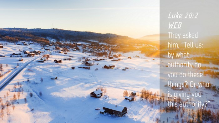 Picture 04 - Luke 20:2 WEB Desktop Wallpaper - They asked him, 