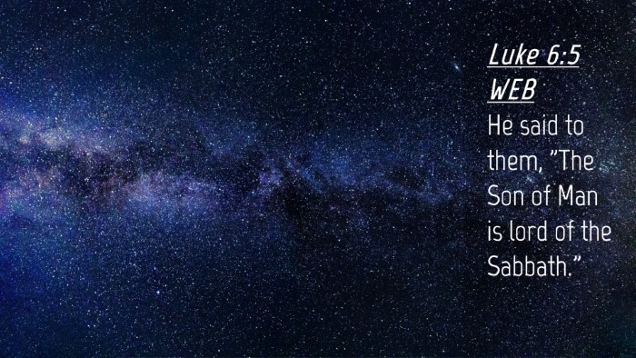 Picture 04 - Luke 6:5 WEB Desktop Wallpaper - He said to them, 