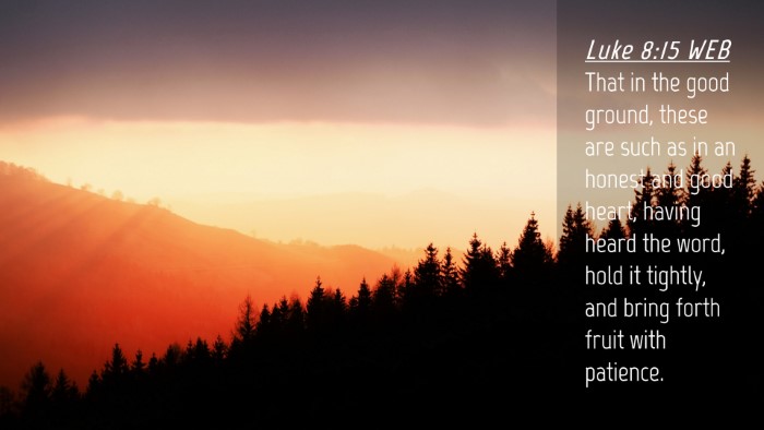 Picture 04 - Luke 8:15 WEB Desktop Wallpaper - That in the good ground, these are such as in an - Desktop Bible Verse Wallpaper