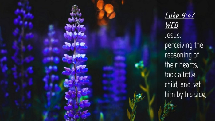 Picture 04 - Luke 9:47 WEB Desktop Wallpaper - Jesus, perceiving the reasoning of their hearts, - Desktop Bible Verse Wallpaper