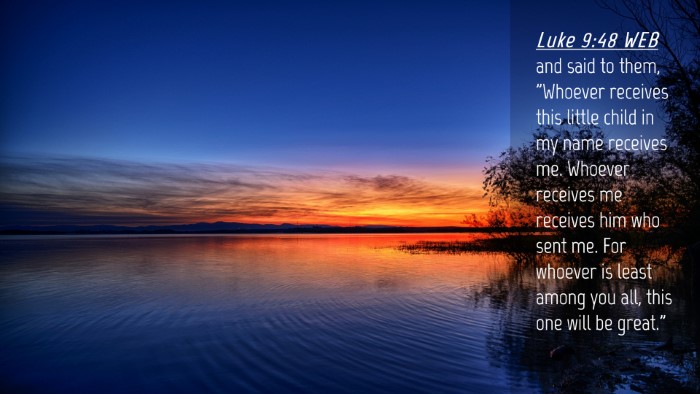 Picture 04 - Luke 9:48 WEB Desktop Wallpaper - and said to them, 