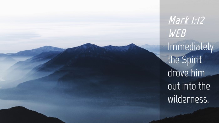 Picture 04 - Mark 1:12 WEB Desktop Wallpaper - Immediately the Spirit drove him out into the - Desktop Bible Verse Wallpaper