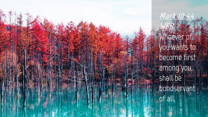Picture 04 - Mark 10:44 WEB Desktop Wallpaper - Whoever of you wants to become first among you, - Desktop Bible Verse Wallpaper