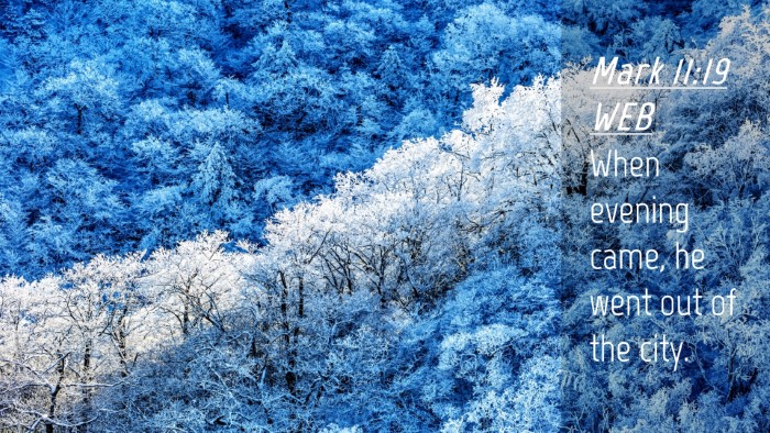 Picture 04 - Mark 11:19 WEB Desktop Wallpaper - When evening came, he went out of the - Desktop Bible Verse Wallpaper