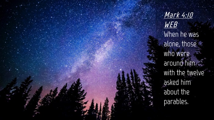 Picture 04 - Mark 4:10 WEB Desktop Wallpaper - When he was alone, those who were around him with - Desktop Bible Verse Wallpaper