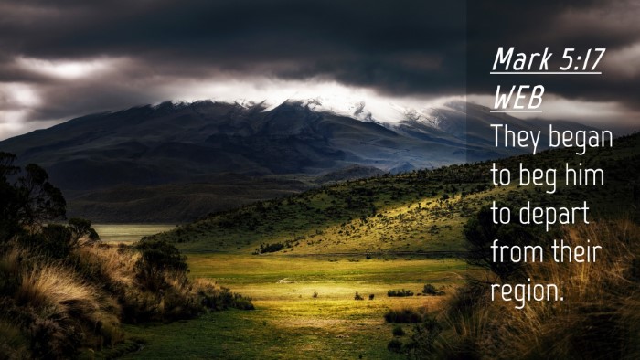 Picture 04 - Mark 5:17 WEB Desktop Wallpaper - They began to beg him to depart from their - Desktop Bible Verse Wallpaper