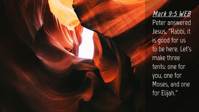 Picture 04 - Mark 9:5 WEB Desktop Wallpaper - Peter answered Jesus, 