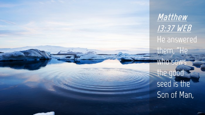 Picture 04 - Matthew 13:37 WEB Desktop Wallpaper - He answered them, 