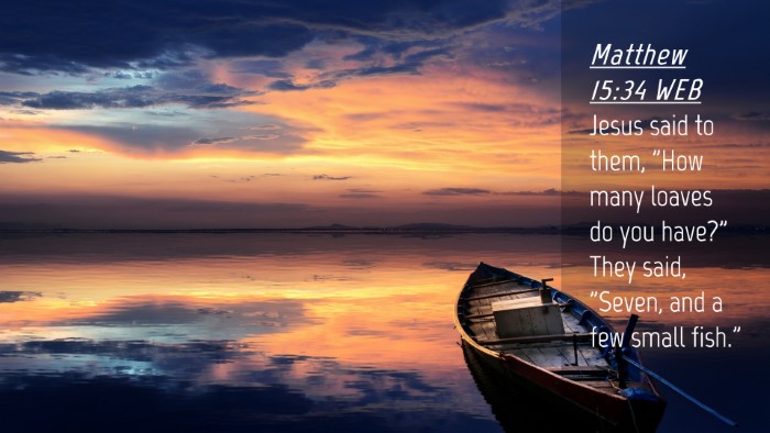Picture 04 - Matthew 15:34 WEB Desktop Wallpaper - Jesus said to them, 
