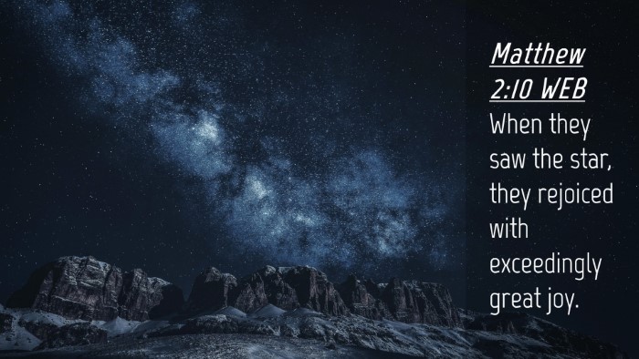 Picture 04 - Matthew 2:10 WEB Desktop Wallpaper - When they saw the star, they rejoiced with - Desktop Bible Verse Wallpaper