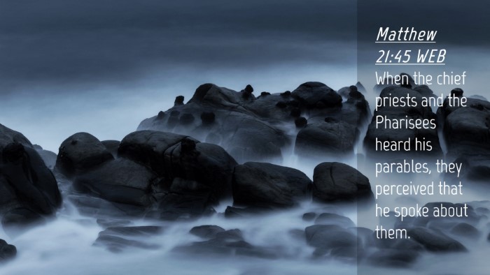 Picture 04 - Matthew 21:45 WEB Desktop Wallpaper - When the chief priests and the Pharisees heard - Desktop Bible Verse Wallpaper