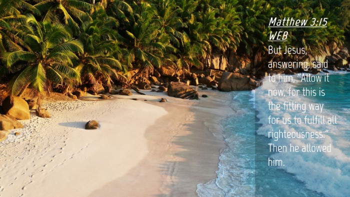 Picture 04 - Matthew 3:15 WEB Desktop Wallpaper - But Jesus, answering, said to him, 