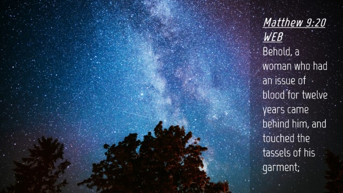 Picture 04 - Matthew 9:20 WEB Desktop Wallpaper - Behold, a woman who had an issue of blood for - Desktop Bible Verse Wallpaper